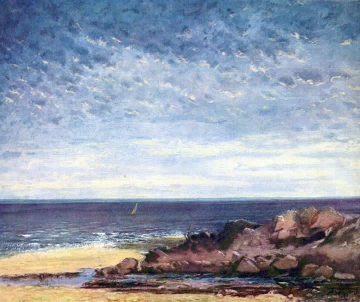 Gustave Courbet Sea coast in Normandy